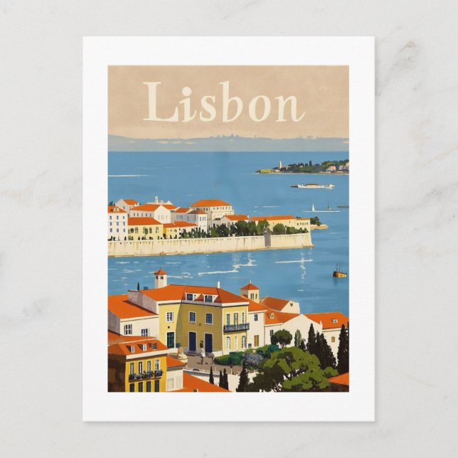 Lisbon Portugal travel  Postcard (Front)