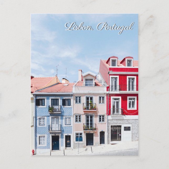 Lisbon Portugal travel postcard (Front)