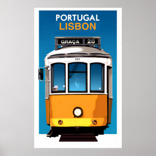 Lisbon, Portugal travel poster