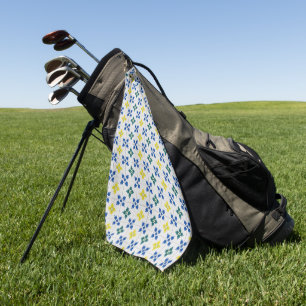 Lisbon pretty tiles or azulejo pattern golf towel