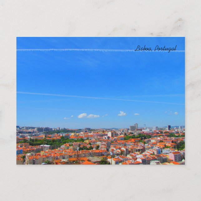 Lisbon Skyline ~ Lisbon, Portugal Postcard (Front)
