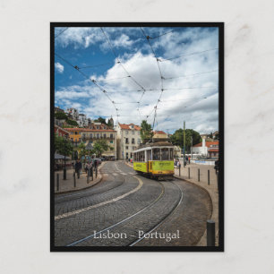 Lisbon Street, Portugal Postcard