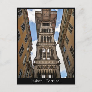 Lisbon Street, Portugal Postcard