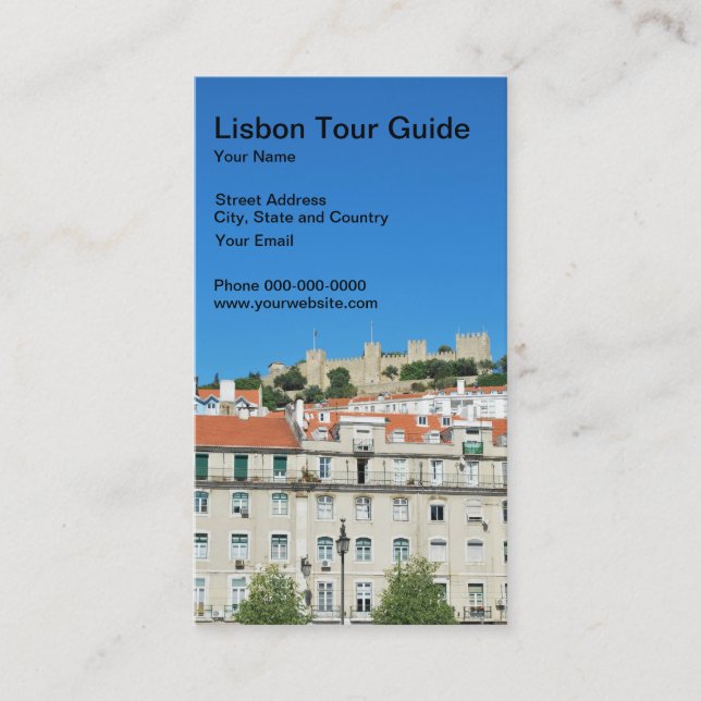 Lisbon Tour Guide Business Card (Front)