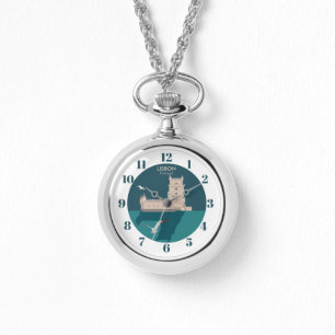 Lisbon Tower of Belem in vintage poster style   Watch