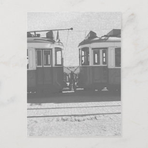 Lisbon trams postcard