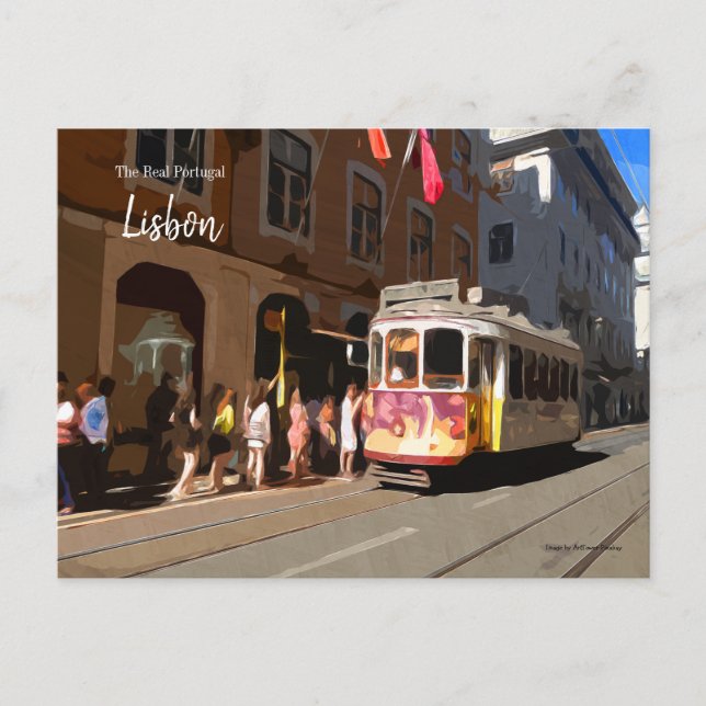 Lisbon Trams Postcard (Front)