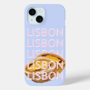 Lisbon Travel Art, Blue, Portugal, Pastel iPhone 15 Case