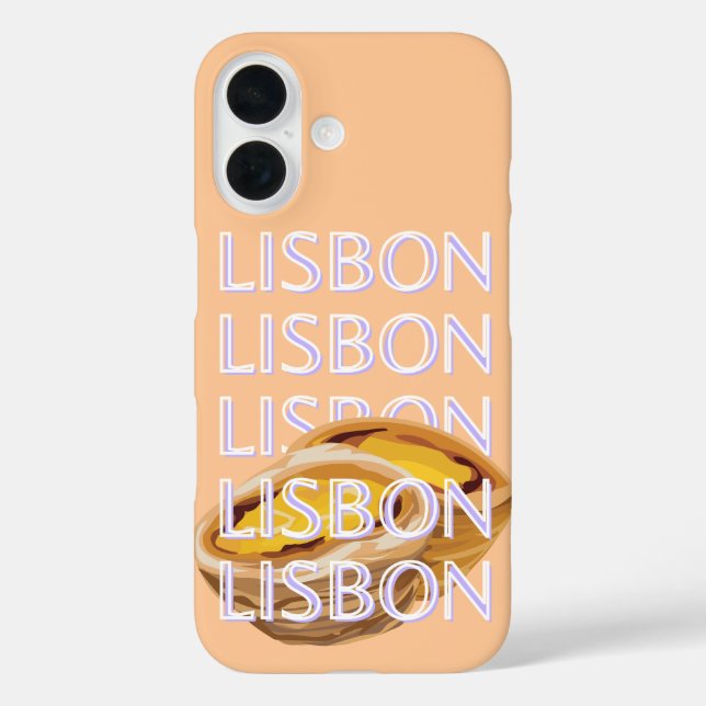 Lisbon Travel Art, Orange, Portugal Travel Art Case-Mate iPhone Case (Back)