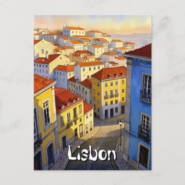 Lisbon travel postcard (Front)