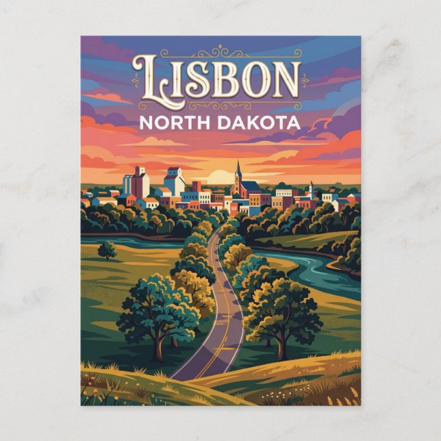 Lisbon USA Postcard (Front)