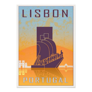 Lisbon vintage poster