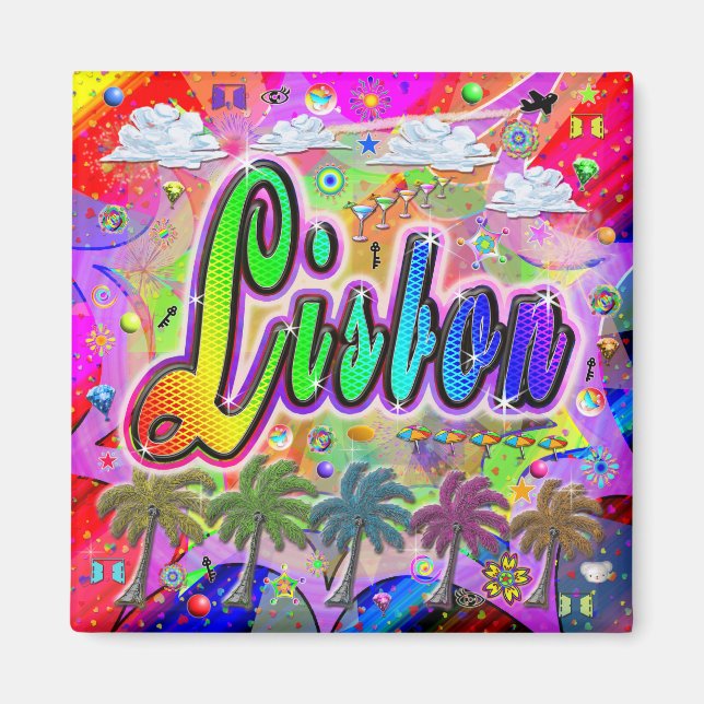 Lisbon Vista Express Magnet (Front)