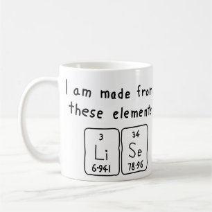 Lise periodic table name mug
