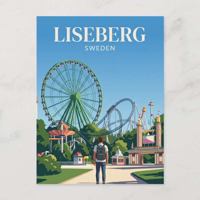Liseberg Amusement Park Sweden Postcard (Front)