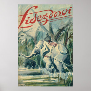 Lisez Moi cover; Charging elephant Poster
