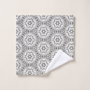 "LISI" Geometric hand drawn Shower Curtain Wash Cloth