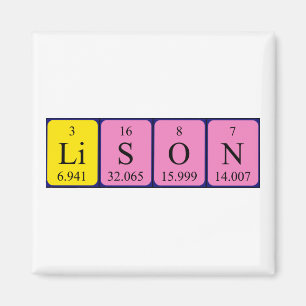 Lison periodic table name magnet