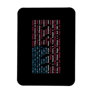 List 46 US Presidents of the United States Fun His Magnet