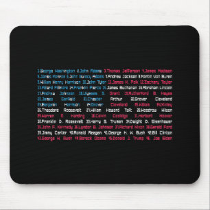 List 46 US Presidents of the United States Fun His Mouse Pad