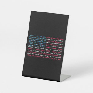 List 46 US Presidents of the United States Fun His Pedestal Sign