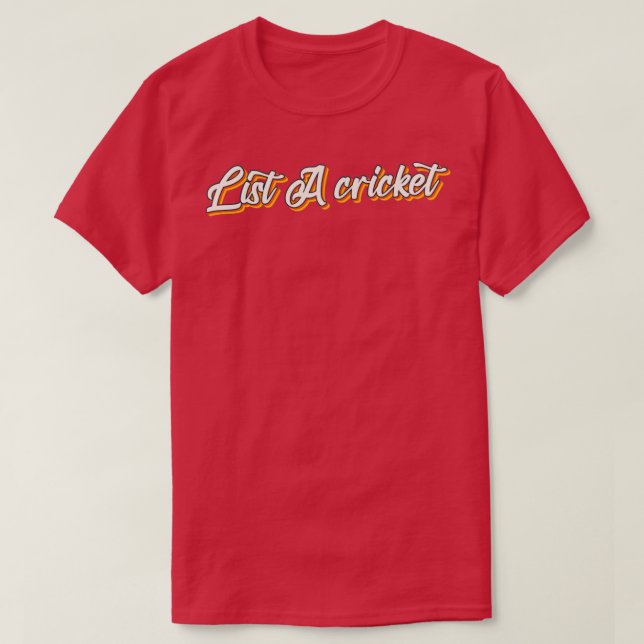 List A cricket  T-Shirt (Design Front)