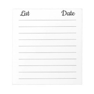List Date Notepad