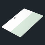 List Making Pretty Green Pastel White Colour Block Notepad<br><div class="desc">Tear away pastel green and white note pad. A unique monogrammed colour block gift for teacher,  boss or for anyone to use at home or the office.</div>
