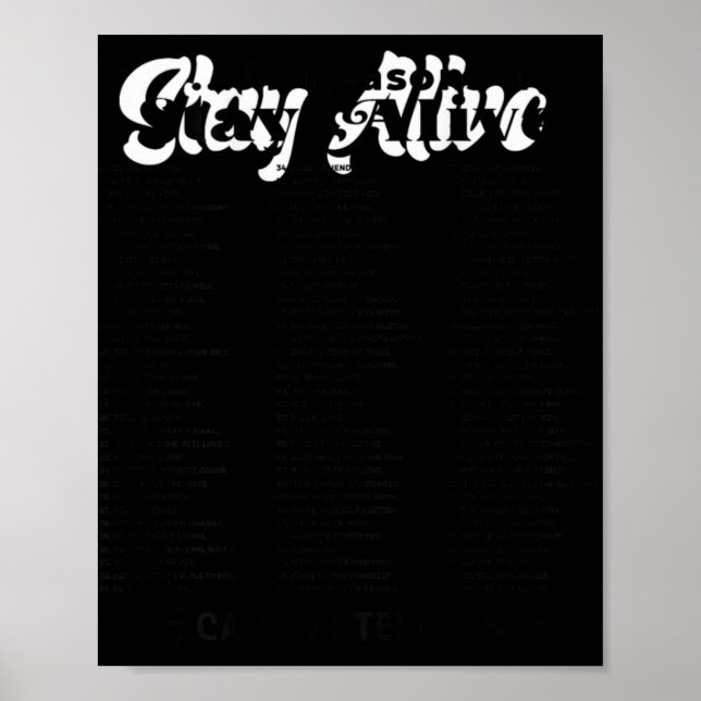 List Of 99 Reasons To Stay Alive Mental Health A  Poster (Front)