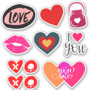 List of Colourful Valentine & Love Elements Vinyl