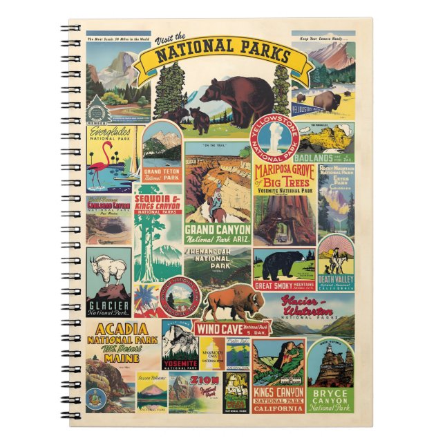 List of National Parks in the United States Notebook (Front)