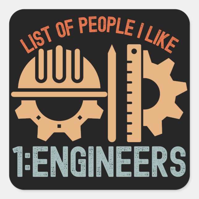List of People I Like 1_Engineers Square Sticker (Front)