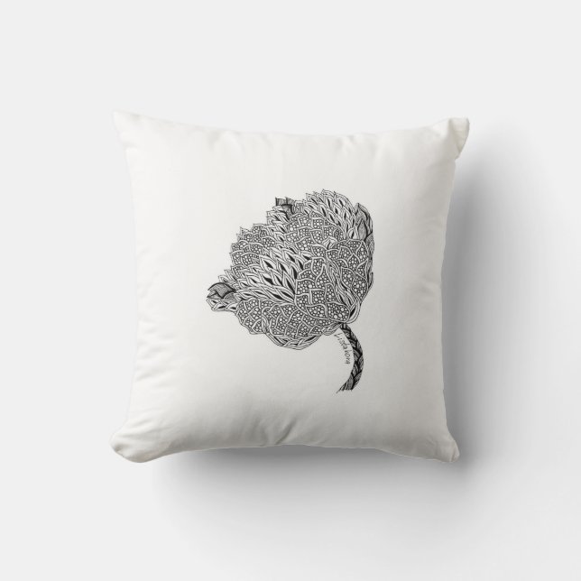 Listakora Flower Throw Pillow - Customisable (Front)
