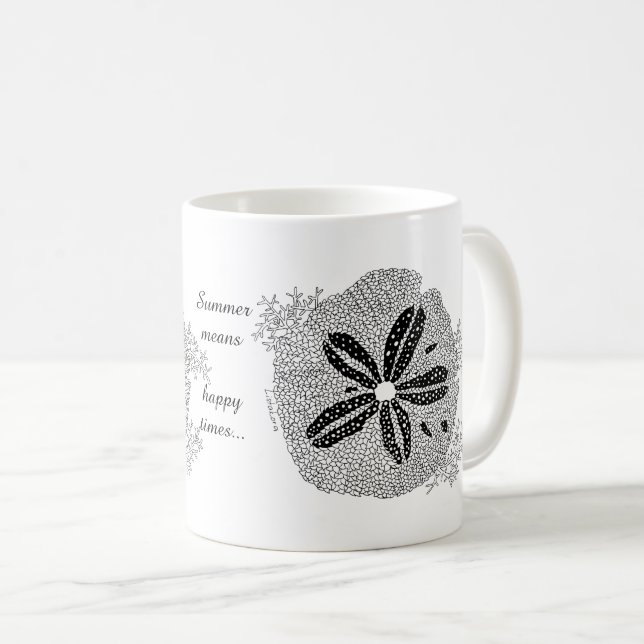 Listakora Seashell Coffee Mug - Customisable (Front Right)