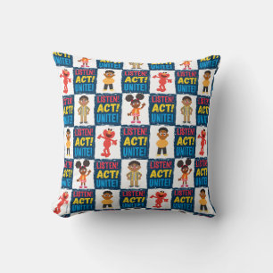 Listen! Act! Unite! Pattern Cushion