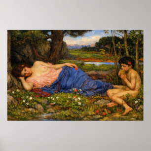 Listen to my Sweet Pipings by Waterhouse Poster