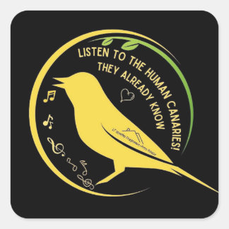 Listen to the Human Canaries Sticker