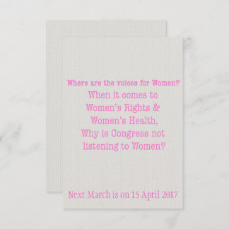 Listen to Women (2017) Invitation