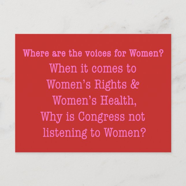 Listen to Women (2017) Postcard (Front)
