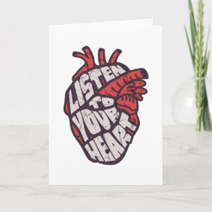 "Listen to Your Heart" Anatomical Art Card