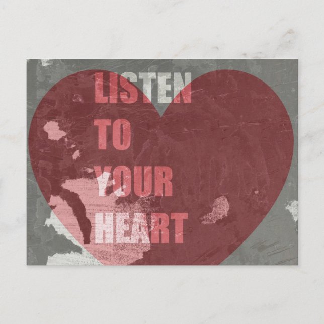Listen To Your Heart Postcard (Front)