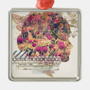 Listen to Your Soul Metal Tree Decoration