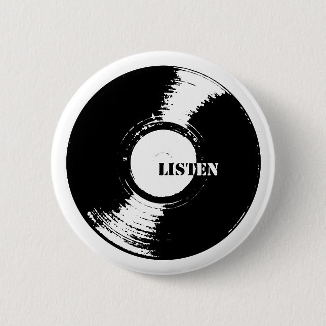 Listen Vinyl Button (Front)