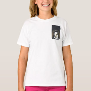 Listening Ghost Reading Book Kids T-Shirt