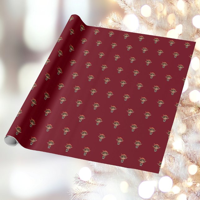 Listening Girl Christmas Elf Wrapping Paper (Creator Uploaded)