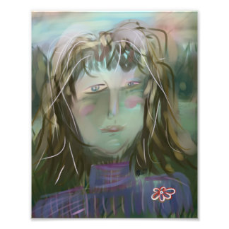 Listening ~ Modern Feminine Portrait Photo Print