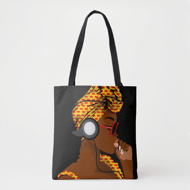 Listening to Tunes Tote Bag (Front)