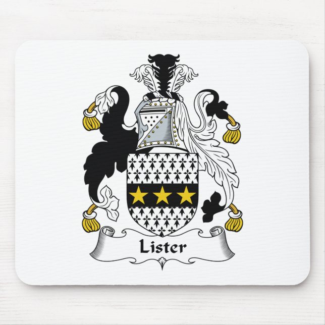 Lister Family Crest Mouse Pad (Front)