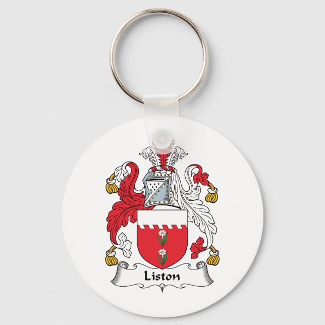 Liston Family Crest Key Ring (Front)