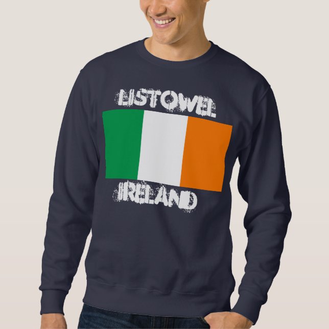Listowel, Ireland with Irish flag Sweatshirt (Front)